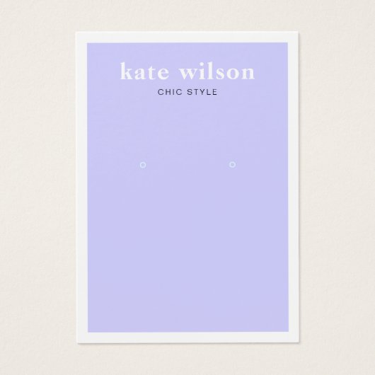 Carte d'affichage moderne Lavender Purple oreille (Devant)