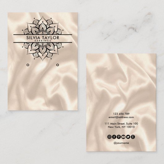 Carte d'affichage moderne Mandala Earring (Devant / Derrière)