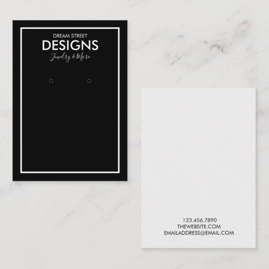 Carte d'affichage moderne minimal tendance (Devant / Derrière)