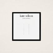 Carte d'affichage moderne noir blanc à petit cheve (Devant)