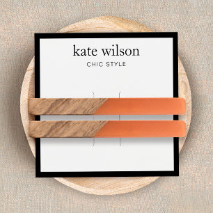 Carte d'affichage moderne noir blanc à petit cheve