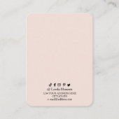 Carte d'affichage moderne noir et rose pastel (Dos)