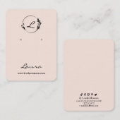 Carte d'affichage moderne noir et rose pastel (Devant / Derrière)