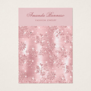 Carte d'affichage moderne Parties scintillant rose