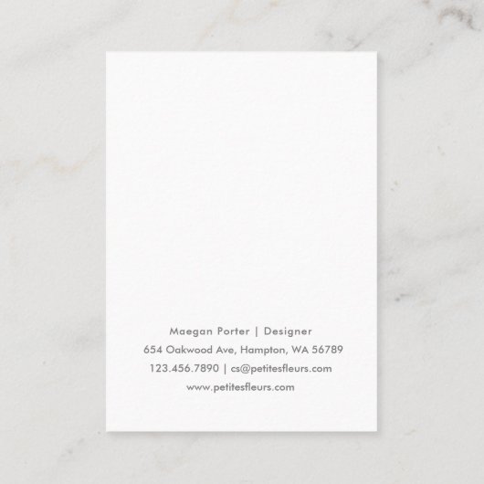 Carte d'affichage moderne Peonies blanches Florale (Dos)