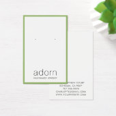 Carte d'affichage moderne pour bijoux à bordure ve (Bureau)