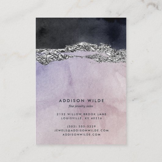 Carte d'affichage moderne pour bijoux en argent vi (Dos)