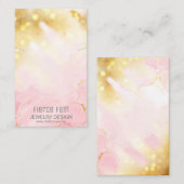 Carte d'affichage moderne pour bijoux en or et ros (Devant / Derrière)