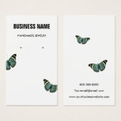 Carte d'affichage moderne pour les bijoux papillon (Devant & derrière)