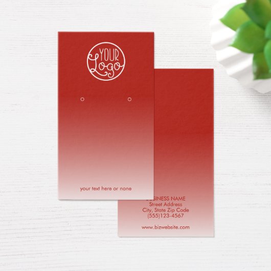 Carte d'affichage moderne Red Ombre Votre logo Bou (Bureau)