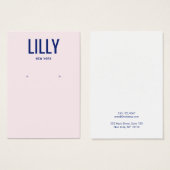 Carte d'affichage moderne Retro Light Rose (Devant & derrière)