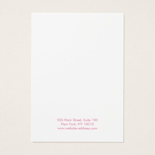 Carte d'affichage moderne rose jaune (Dos)