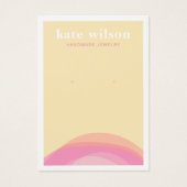 Carte d'affichage moderne rose jaune (Devant)