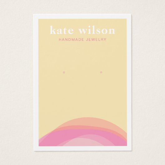 Carte d'affichage moderne rose jaune (Devant)