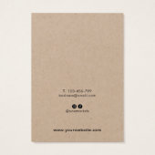 Carte d'affichage moderne Rustique Kraft Bijoux d' (Dos)