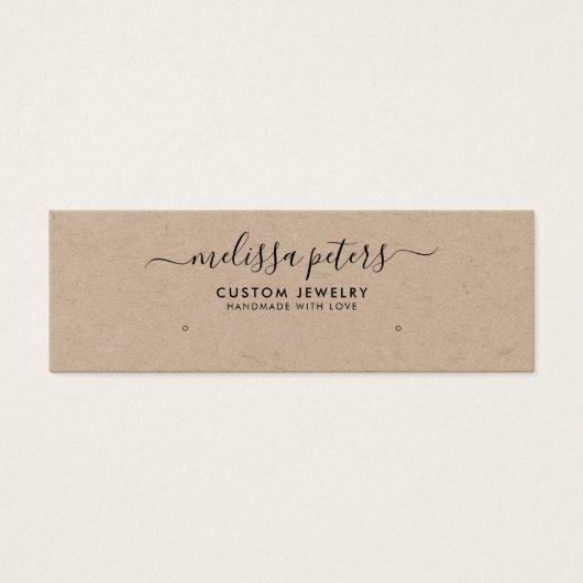 Carte d'affichage moderne Rustique Kraft Bijoux d' (Devant)
