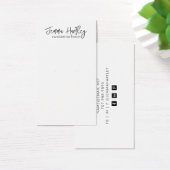 Carte d'affichage moderne Script noir blanc (Bureau)