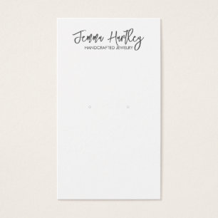 Carte d'affichage moderne Script noir blanc
