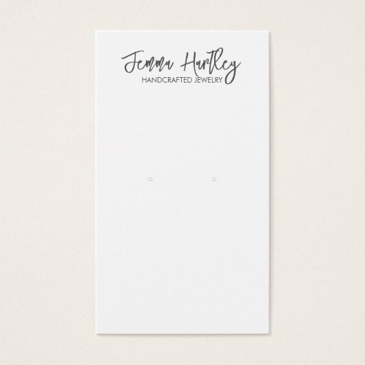 Carte d'affichage moderne Script noir blanc (Devant)