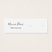 Carte d'affichage moderne simple à oreille blanche (Devant)