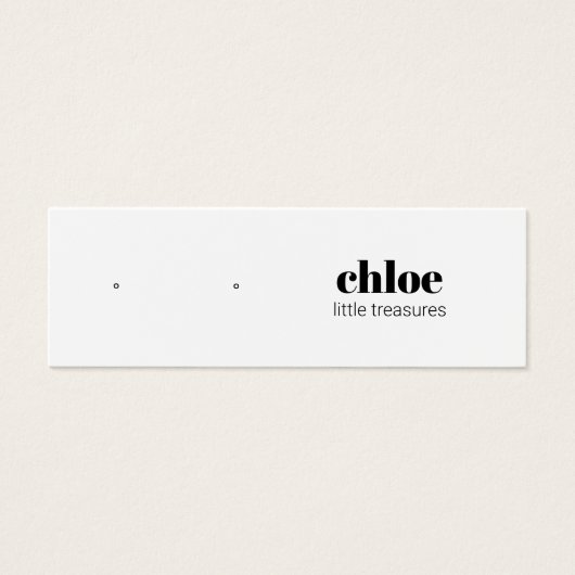 Carte d'affichage moderne simple à oreille blanche (Devant)