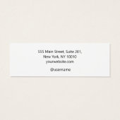 Carte d'affichage moderne simple à oreille blanche (Dos)