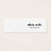 Carte d'affichage moderne simple à oreille blanche (Devant)