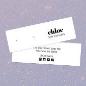 Carte d'affichage moderne simple à oreille blanche