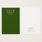 Carte d'affichage moderne simple à oreille verte (Devant & derrière)