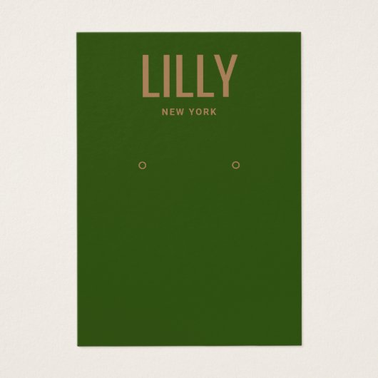 Carte d'affichage moderne simple à oreille verte (Devant)