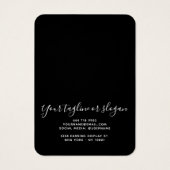 Carte d'affichage moderne simple blanc et noir (Dos)