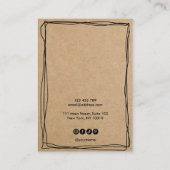 Carte d'affichage moderne Simple Calligraphie (Dos)