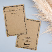 Carte d'affichage moderne Simple Calligraphie