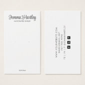 Carte d'affichage moderne simple Noir Blanc (Devant & derrière)