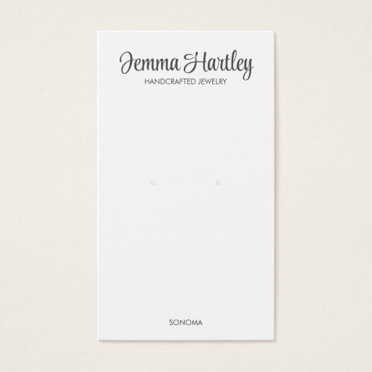 Carte d'affichage moderne simple Noir Blanc (Devant)