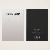 Carte d'affichage moderne Soft Silver (Devant & derrière)