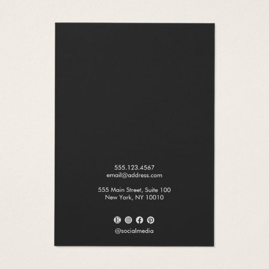 Carte d'affichage moderne Soft Silver (Dos)