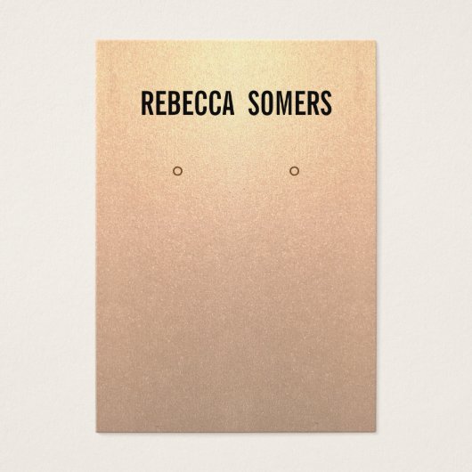 Carte d'affichage moderne Subtle Rose Gold (Devant)