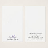 Carte d'affichage Monogram Black Violet Violet (Devant & derrière)