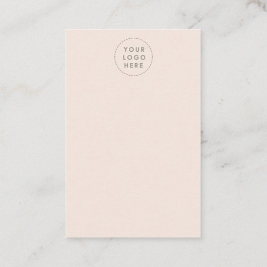 Carte d'affichage Monogramme de couleur blanche (Dos)