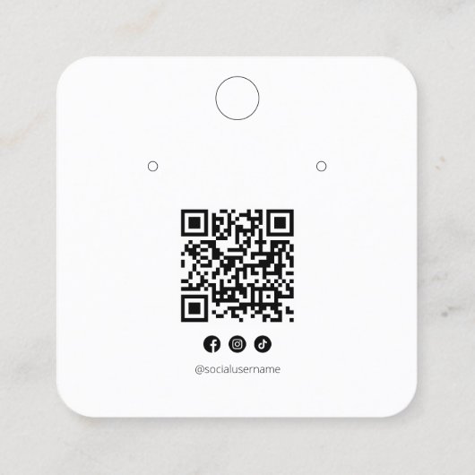 Carte d'affichage Monogramme du logo initial Qr Co (Dos)