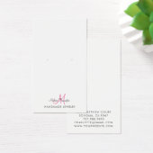 Carte d'affichage Monogramme rose chaud (Bureau)