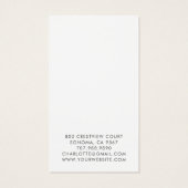 Carte d'affichage Monogramme rose chaud (Dos)