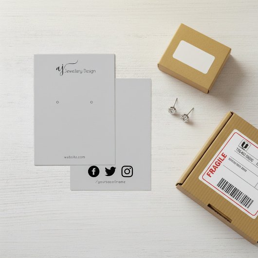 Carte d'affichage Monogramme sur les médias sociau