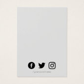 Carte d'affichage Monogramme sur les médias sociau (Dos)