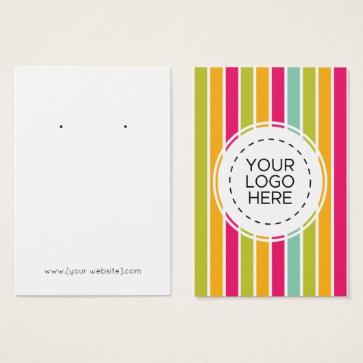Carte d'affichage Motif Rainbow Stripes (Devant & derrière)