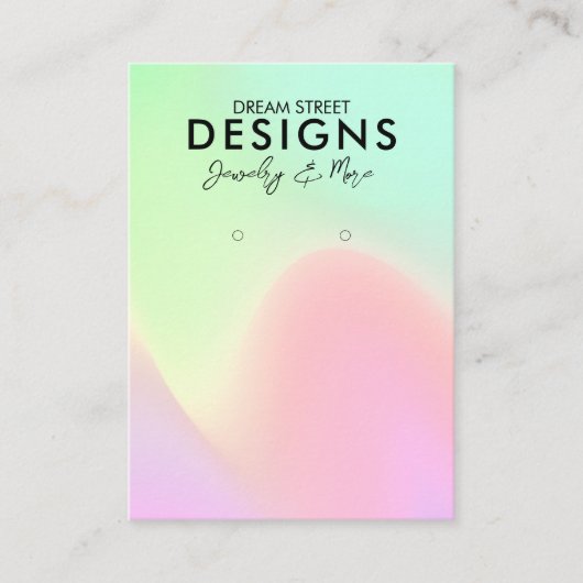 Carte d'affichage Neon Green Pink Rainbow oreille (Devant)