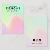 Carte d'affichage Neon Green Pink Rainbow oreille (Devant / Derrière)