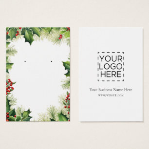 Carte d'affichage Noël Holly Earring