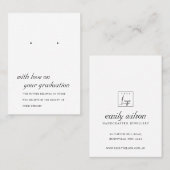 CARTE D'AFFICHAGE NOIR ET BLANC (Devant / Derrière)